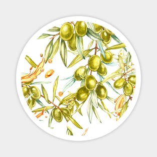 Olives pattern texture Magnet